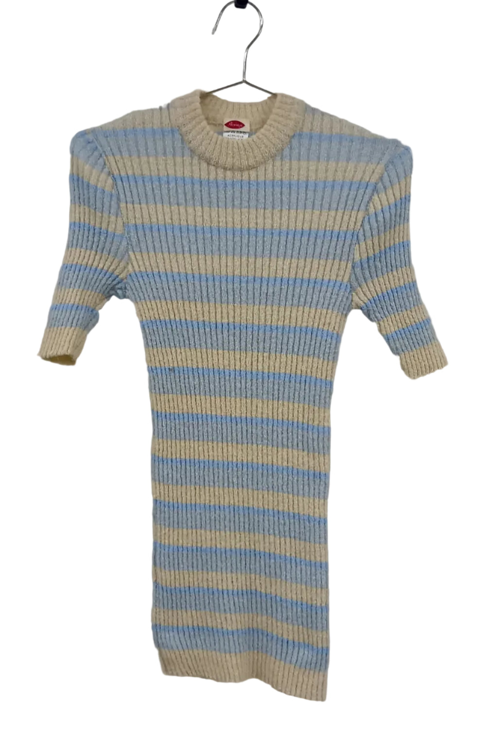 French Vintage Pocema Multi-Stripe Rib Knit
