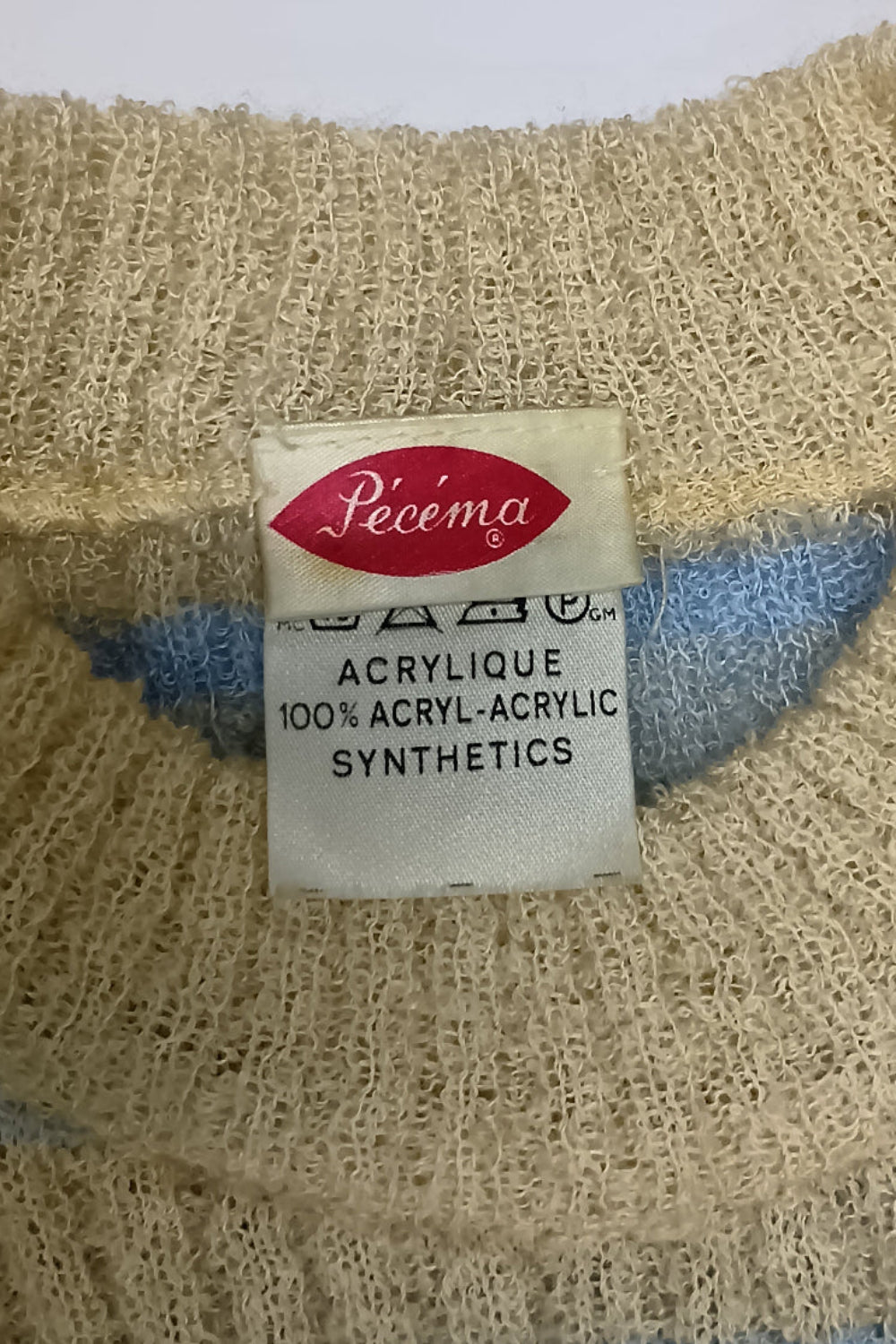 French Vintage Pocema Multi-Stripe Rib Knit