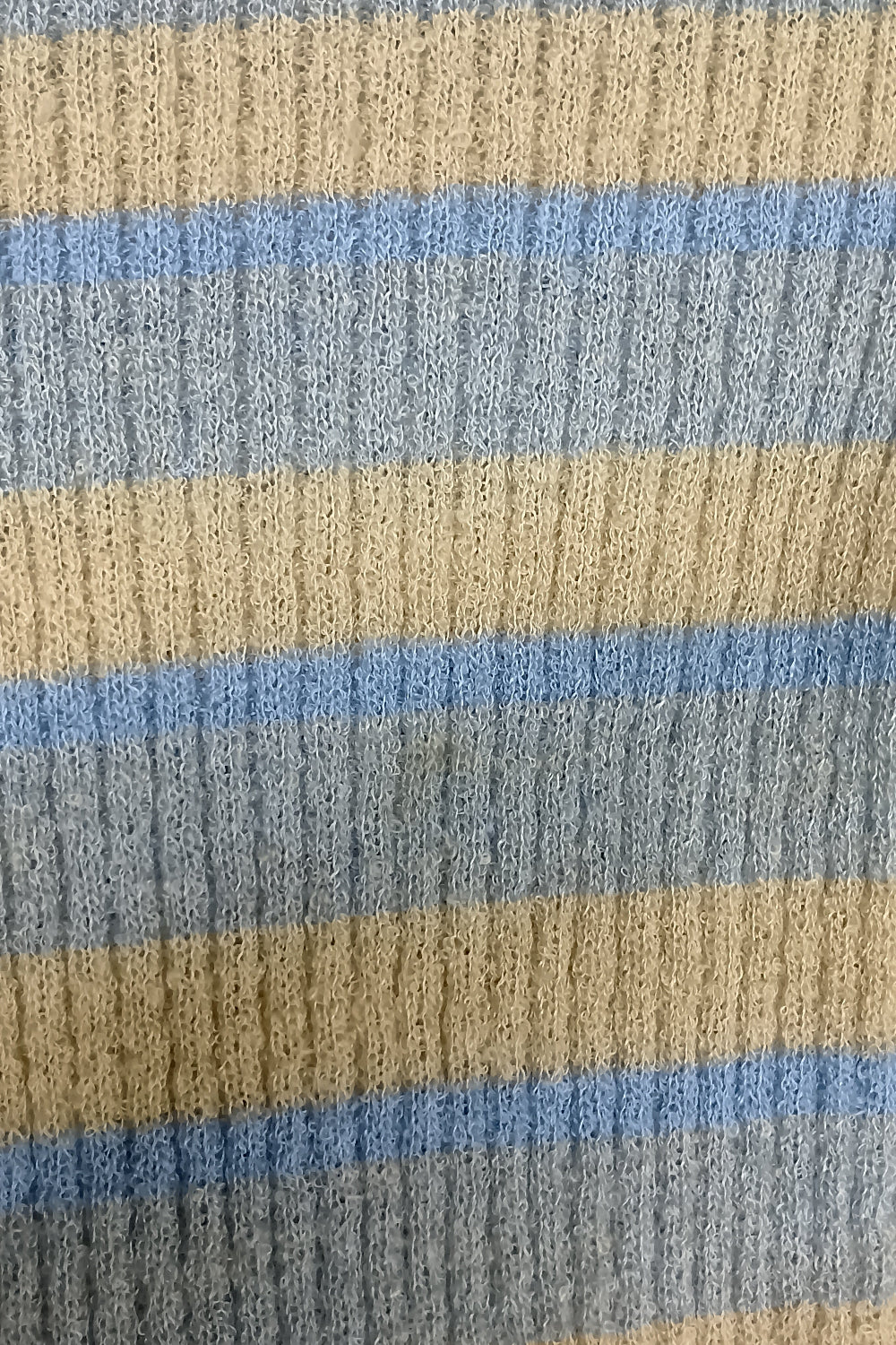 French Vintage Pocema Multi-Stripe Rib Knit