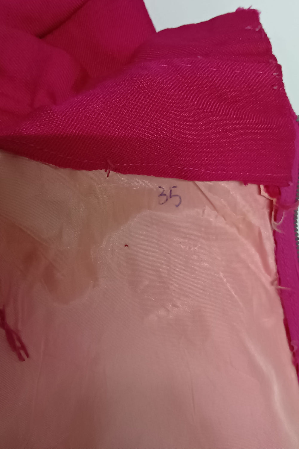 60s hot pink maxi dress with velvet bow