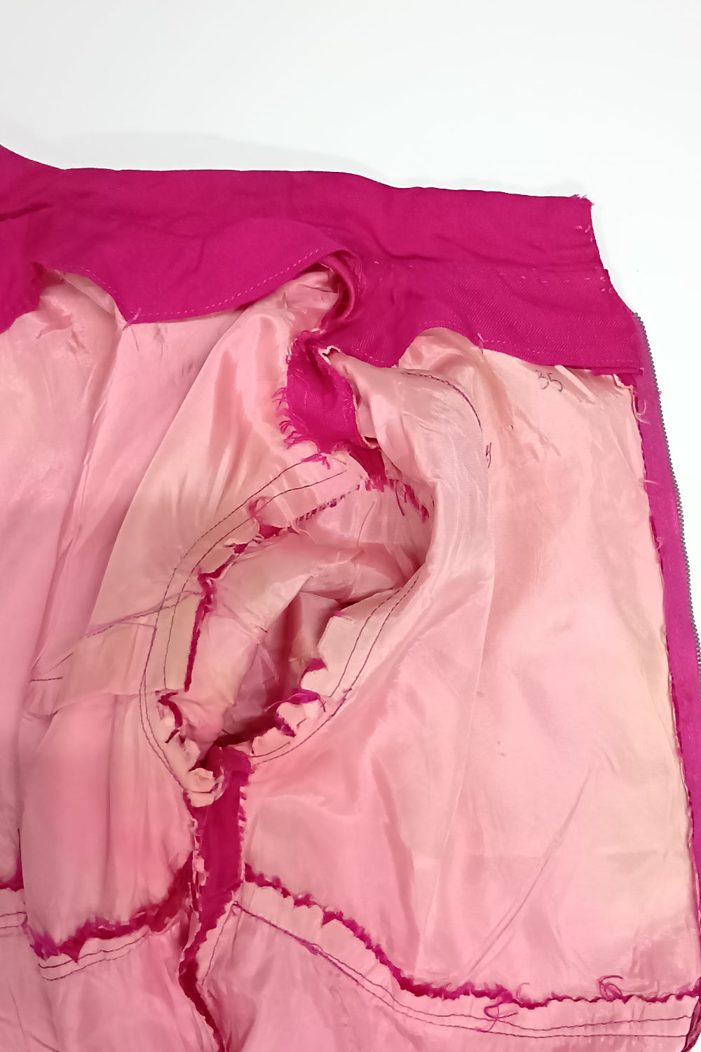 60s hot pink maxi dress with velvet bow