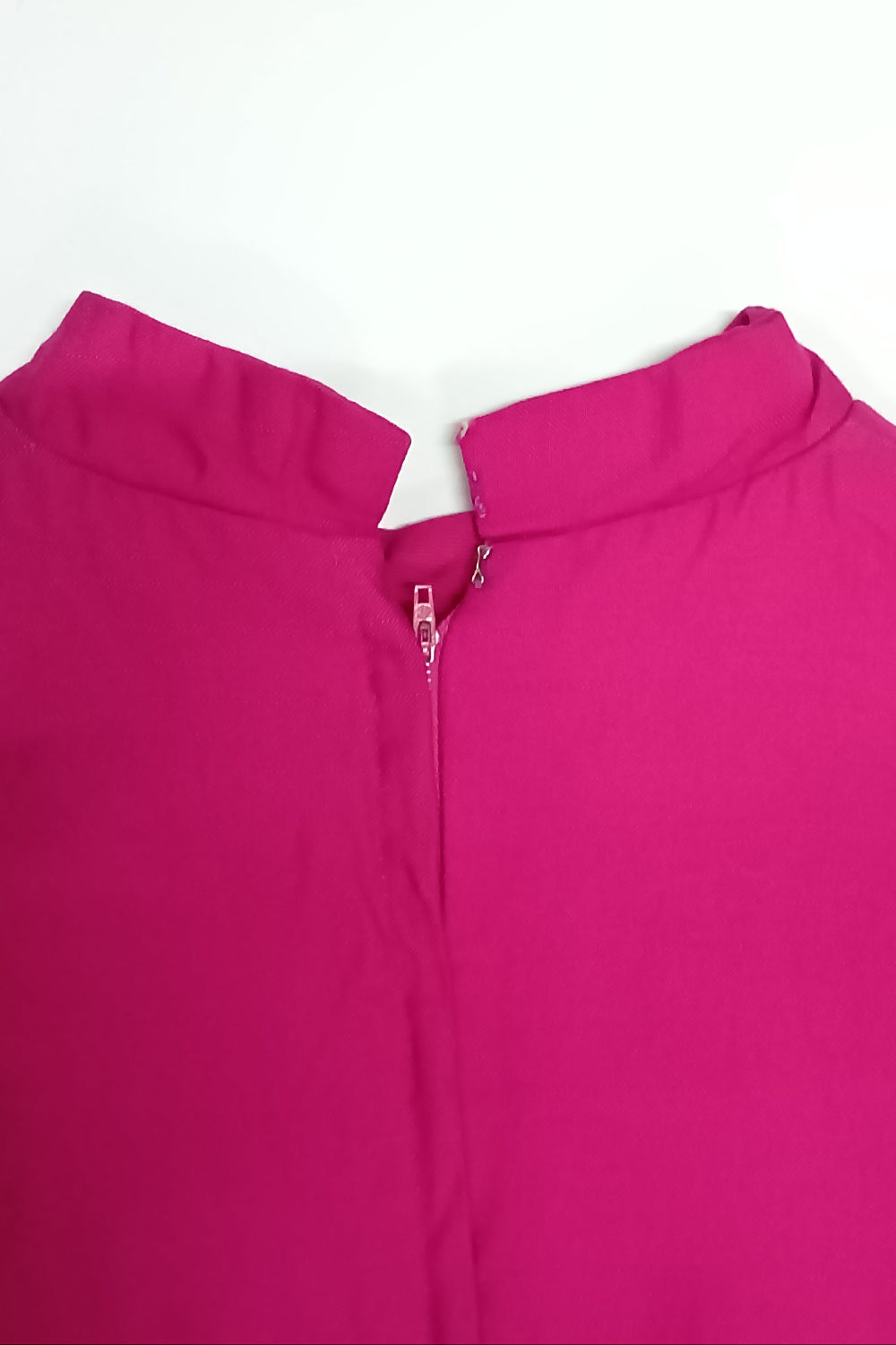 60s hot pink maxi dress with velvet bow