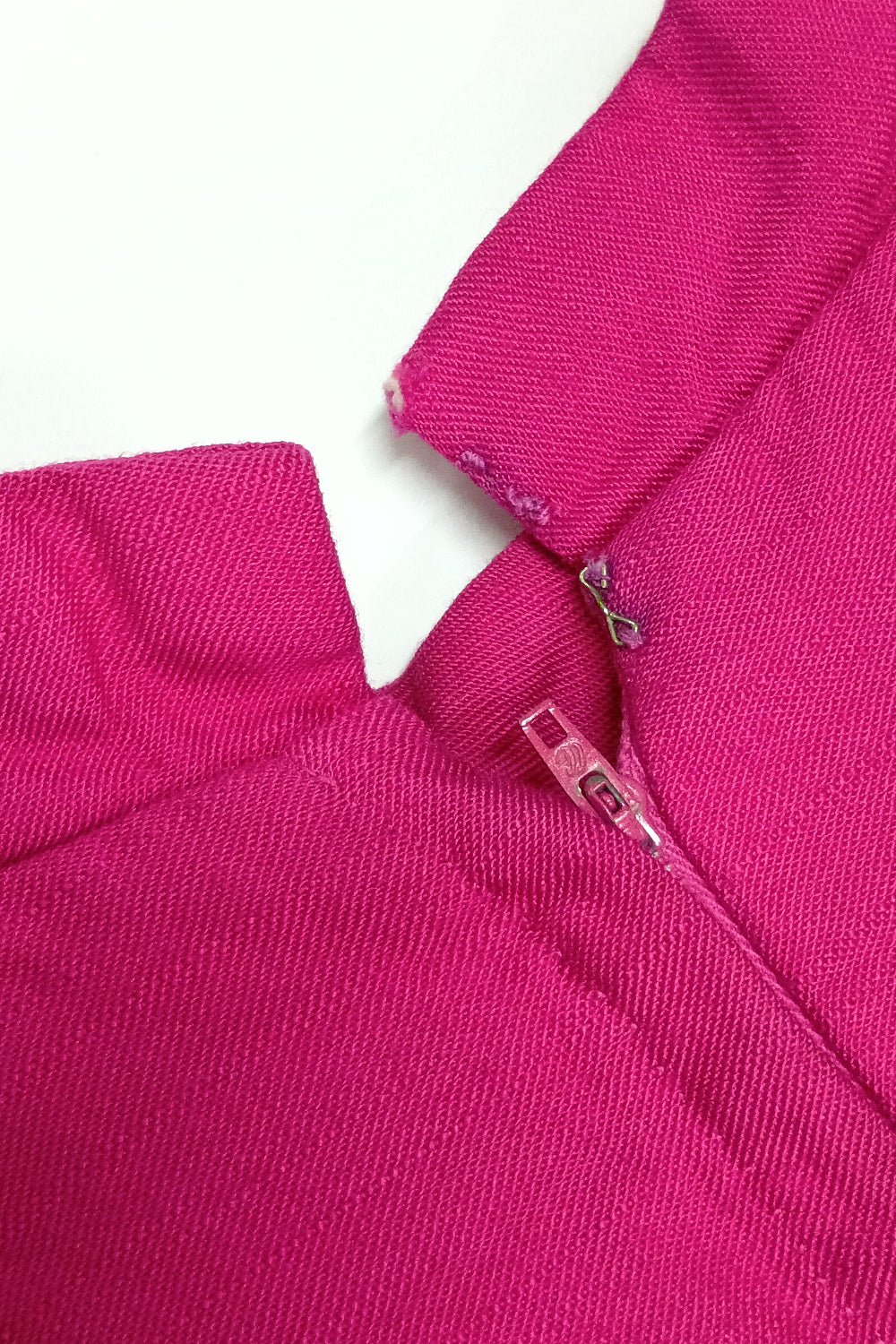 60s hot pink maxi dress with velvet bow