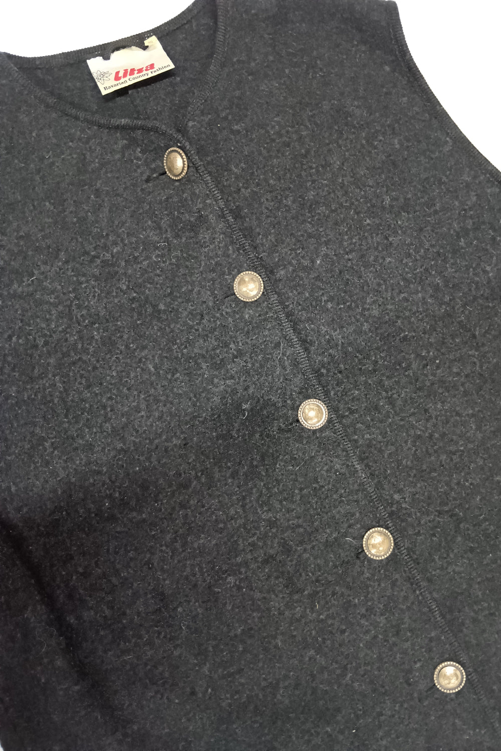 70s Austrian Tyrolean Wool Vest - Litza