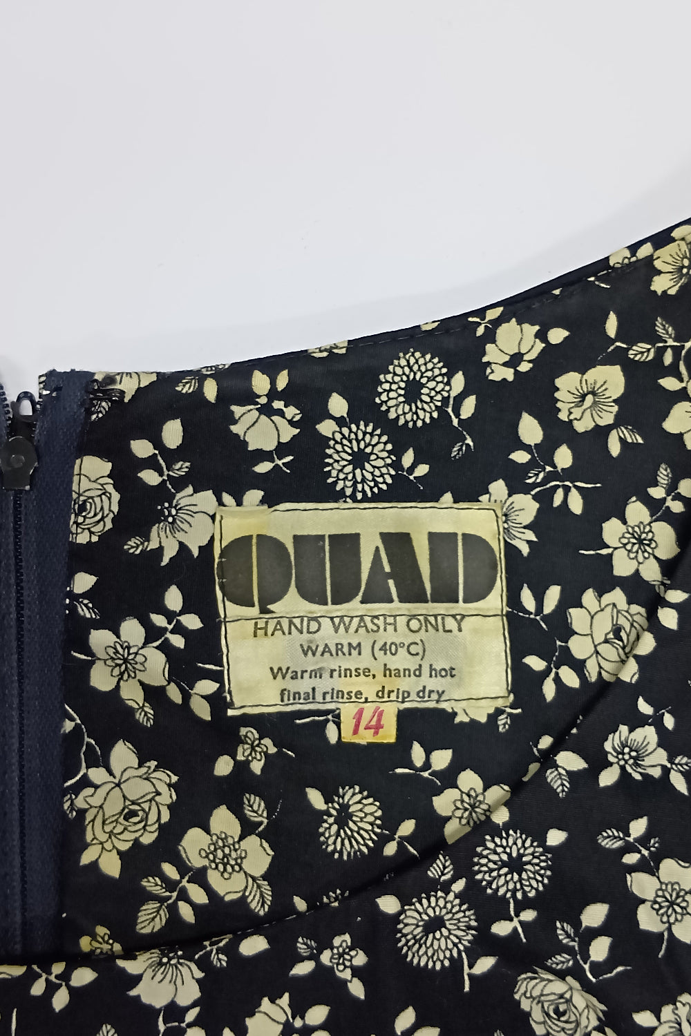 QUAD Floral Maxi Dress Made in England 60s