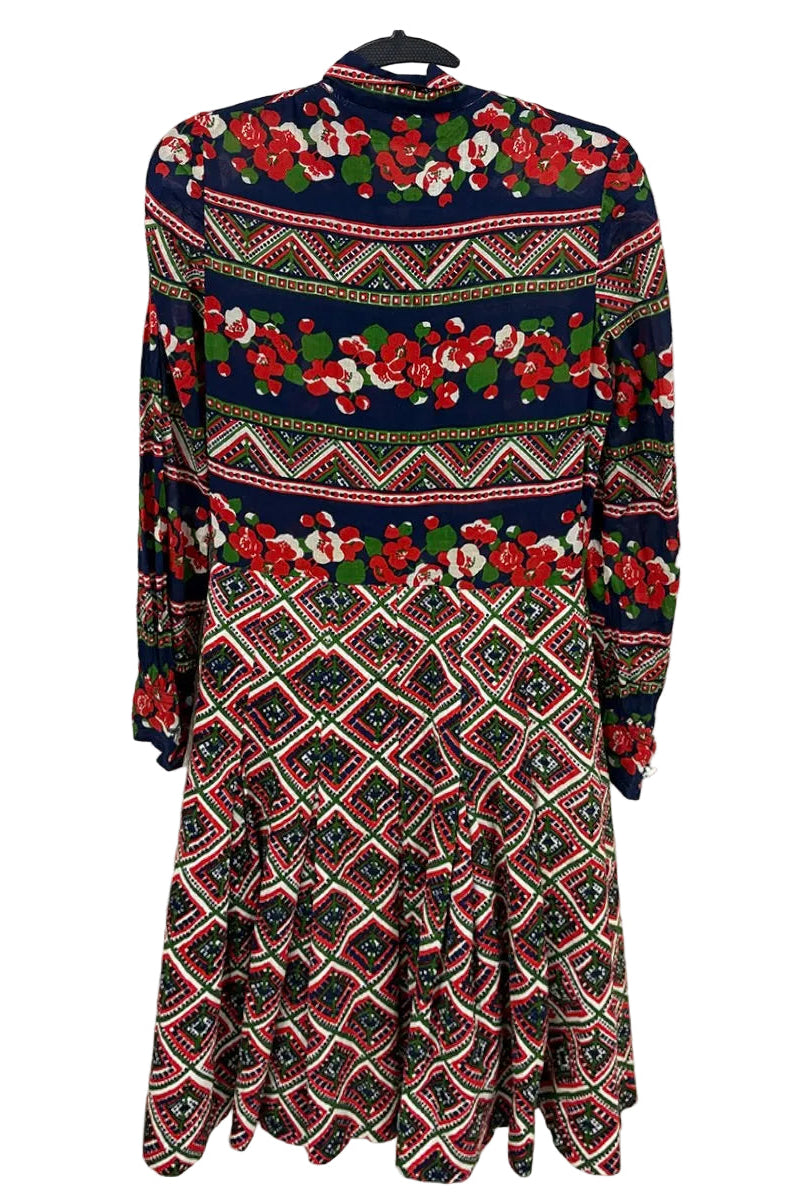 70's Flower Dress | Jannie Martin Couture | French Vintage Dress