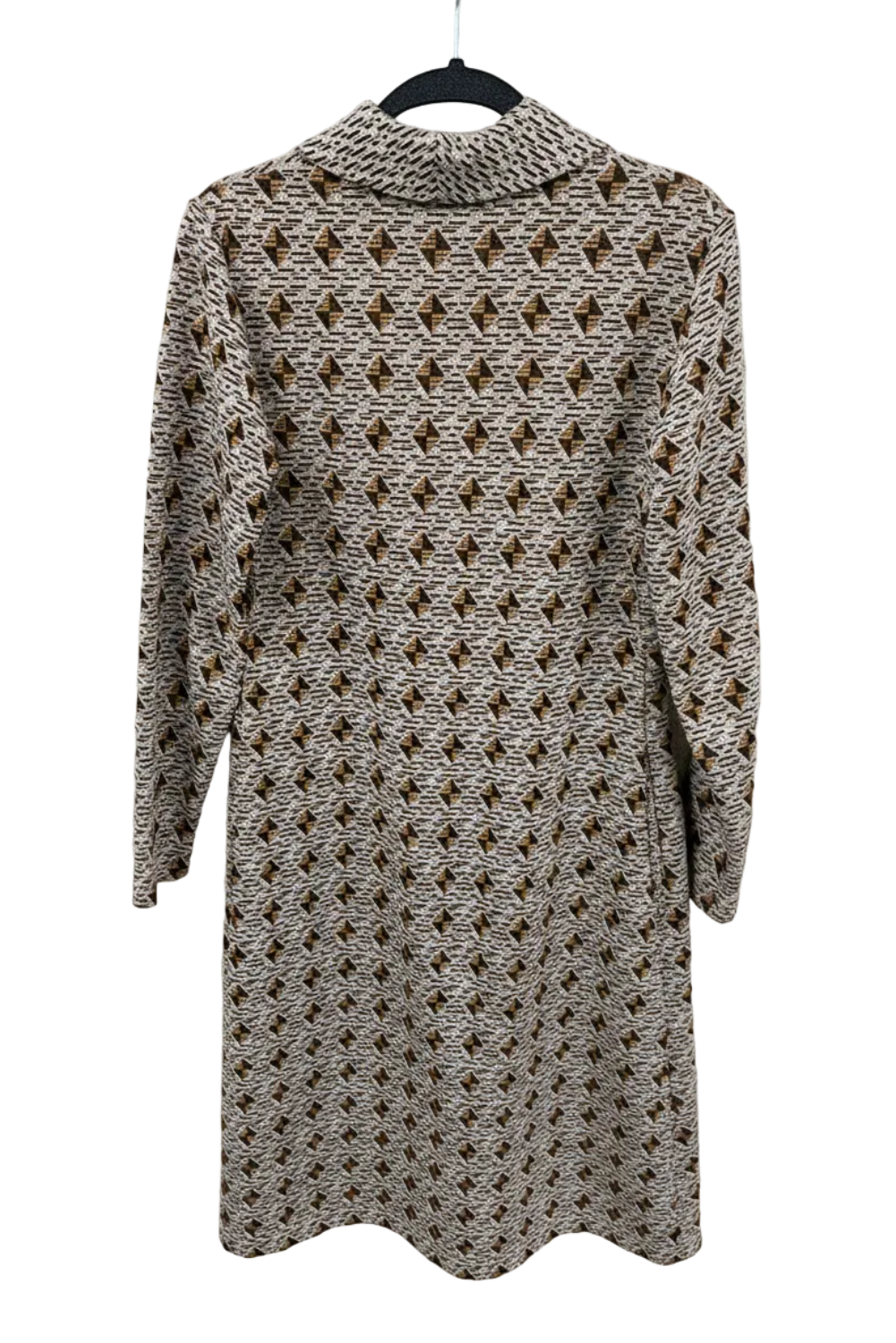 70's Geometric Pattern Dress London Vintage | I-Line Shift Dress