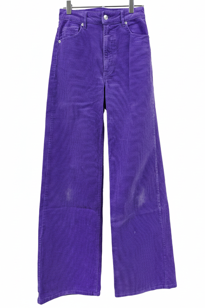 70's Style Purple Corduroy Flare Pants H&M | Glam Rock Unisex