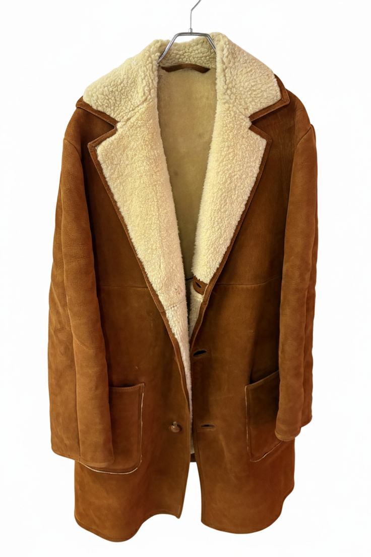 Mouton Coat Drapers Glastonbury | Vintage Sheepskin Coat Men’s