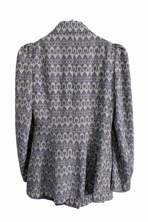 70's Matching Set Richard Shops UK | Purple Jacquard Jacket Shorts