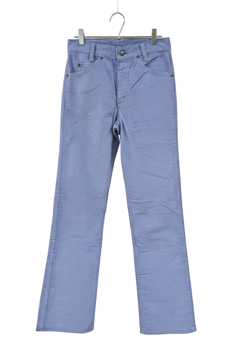 70's Levi's Deadstock Corduroy Pants Sky Blue | 716-1517 Saddleman Boot Jeans