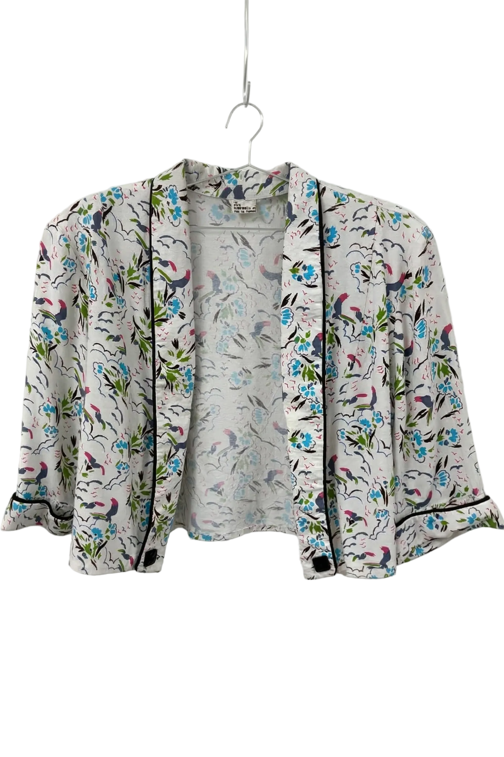 50's Style Botanical Bird Bolero Jacket