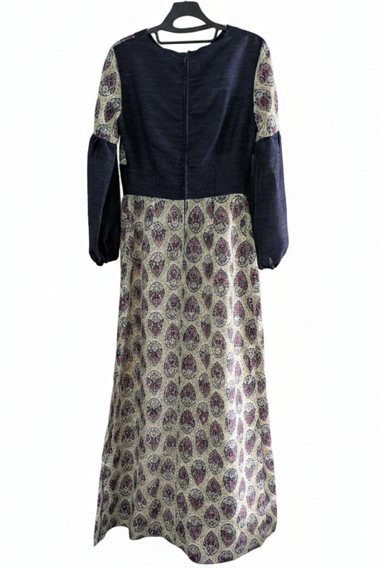 70's Paisley Dress | EN Peteen MODEL | Bohemian Maxi Dress