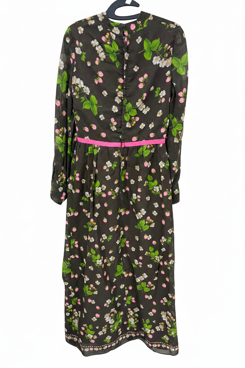 70's Dress Kati at Laura Phillips UK | Wild Strawberry Pattern Vintage Dress