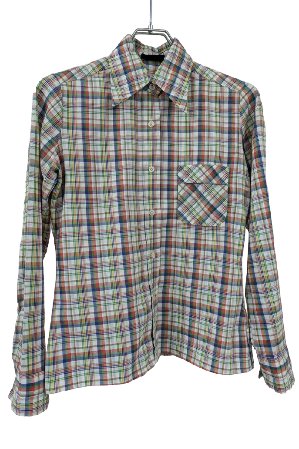 70's Lady's Check Shirt London Vintage | Soft Gauze Cotton Blouse
