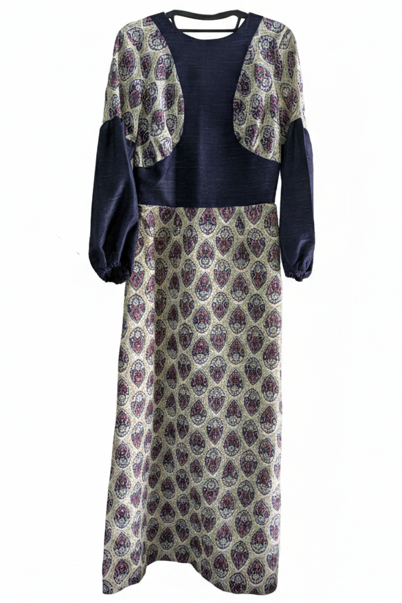 70's Paisley Dress | EN Peteen MODEL | Bohemian Maxi Dress