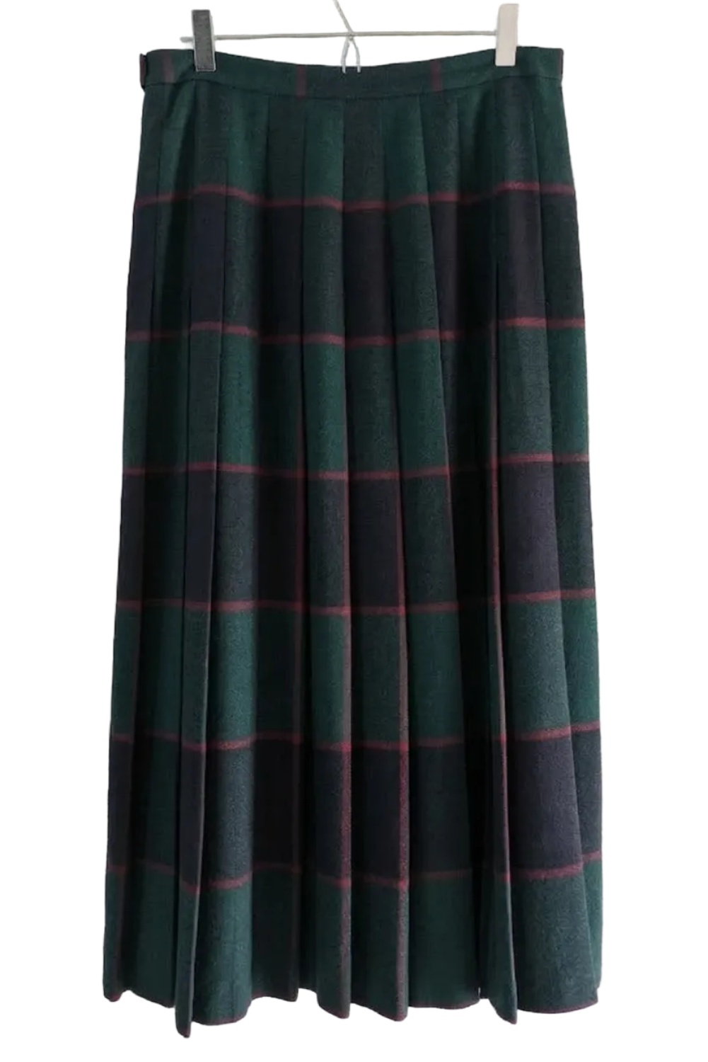 70s tartan checked pleats skirt made in Germany