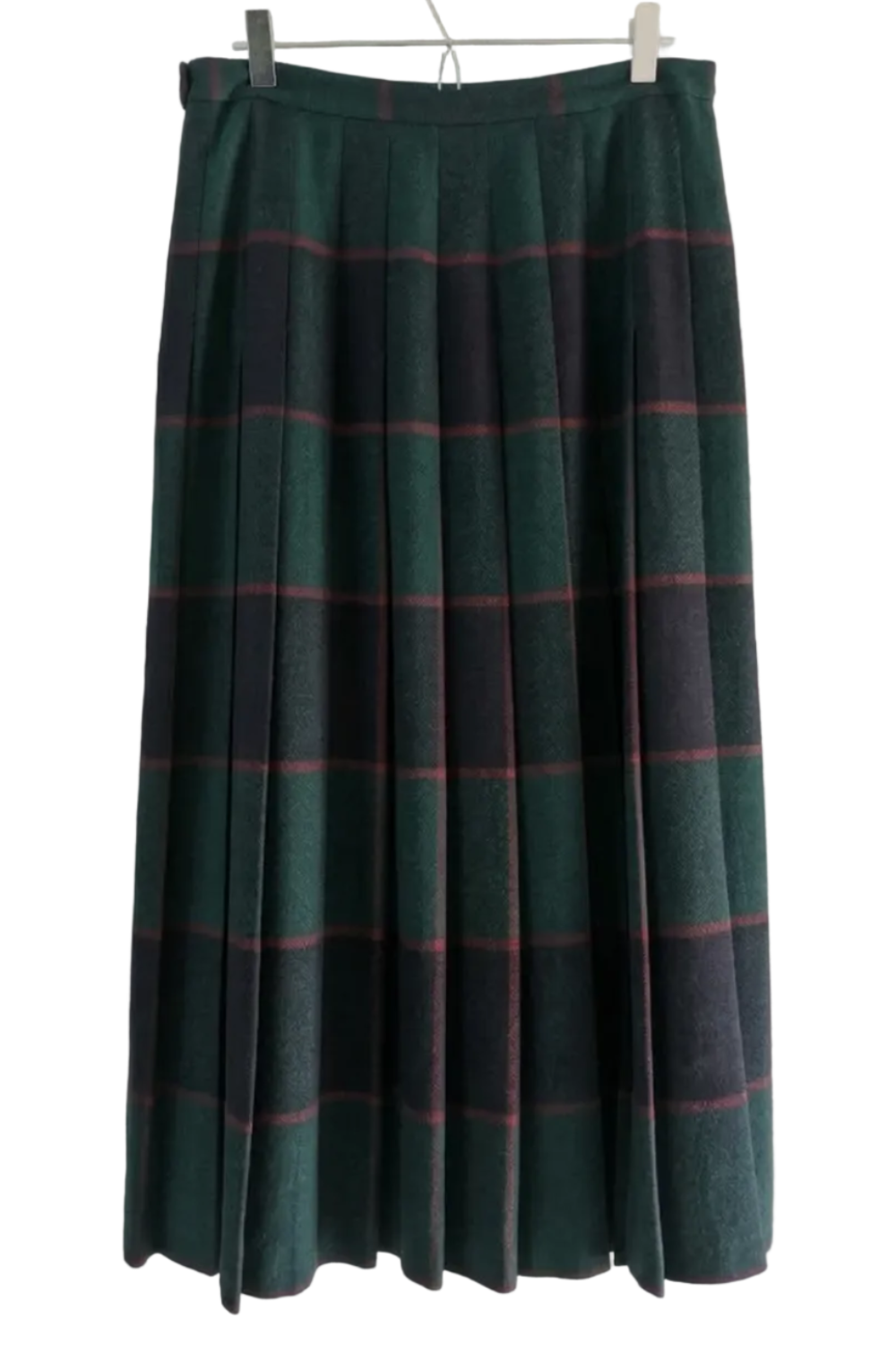 70s tartan checked pleats skirt made in Germany