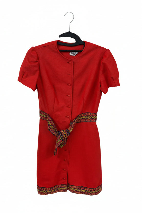 Late 50's dress|Red mini dress
