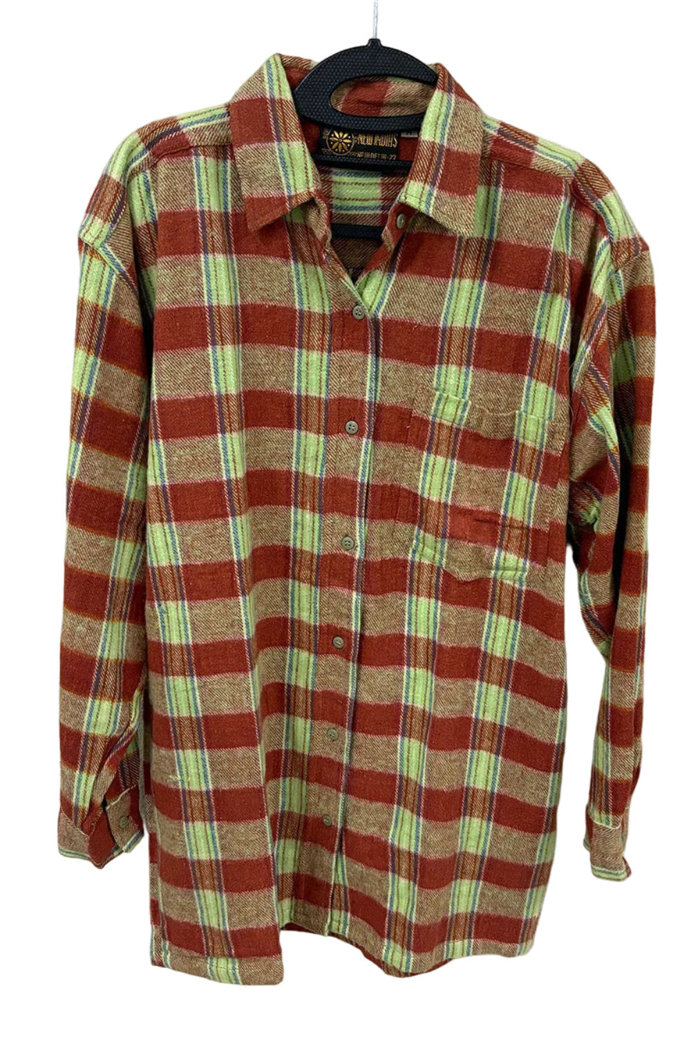 Deadstock Flannel Check Shirt NEW INDIA'S | Vintage Men's Shirt