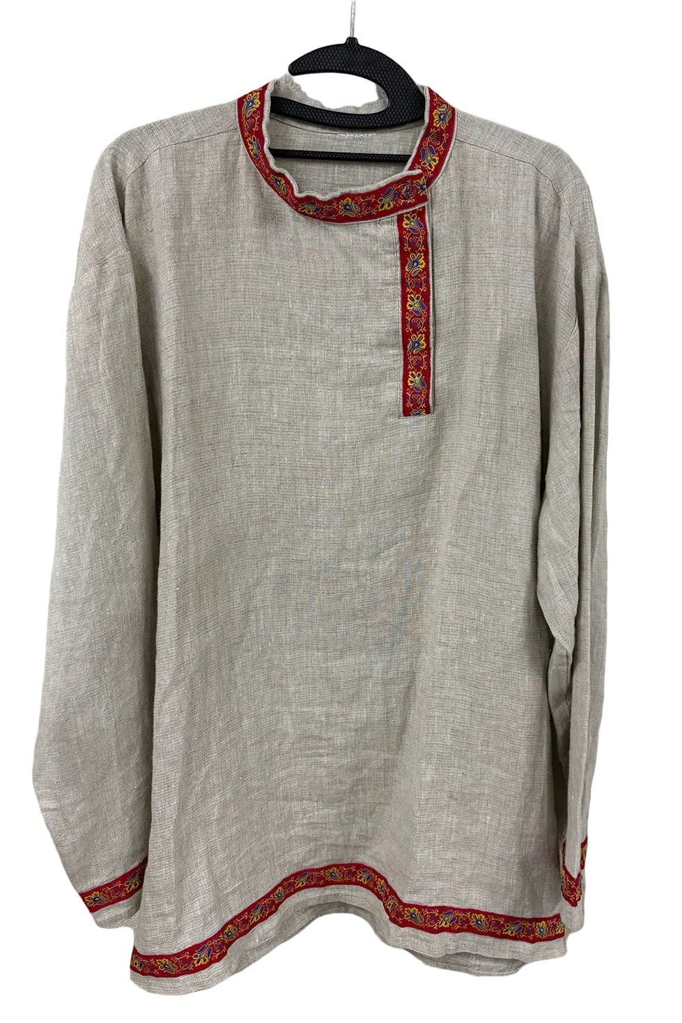 Chinese Style Vintage Men's Shirt | Tyrolean Tape Jim Morrison Style