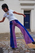 90's SPASE Bell Bottom Pants | 70's Revival Purple Blue Corduroy