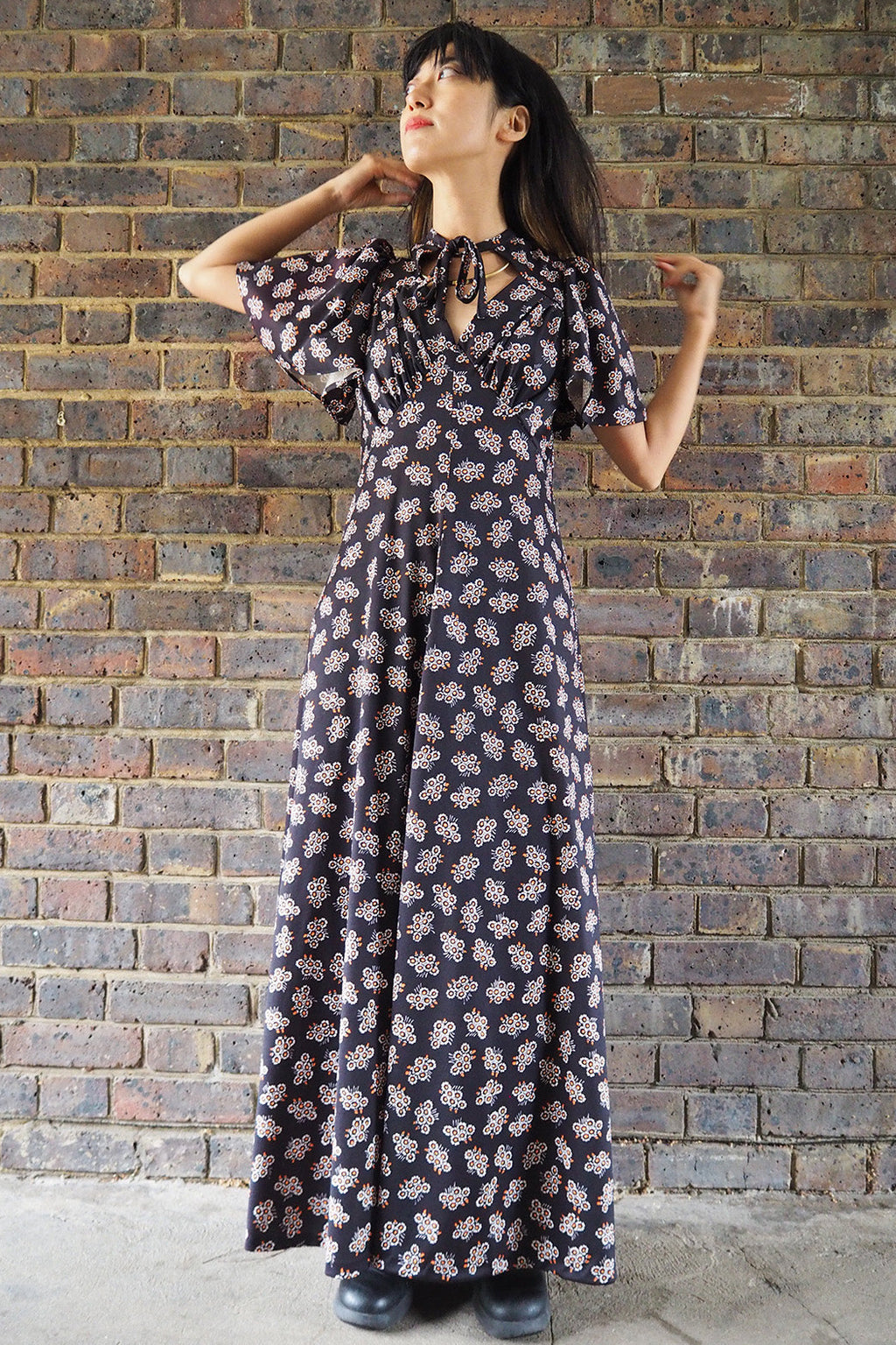 70's Leygil of London Maxi Dress | Floral UK Vintage
