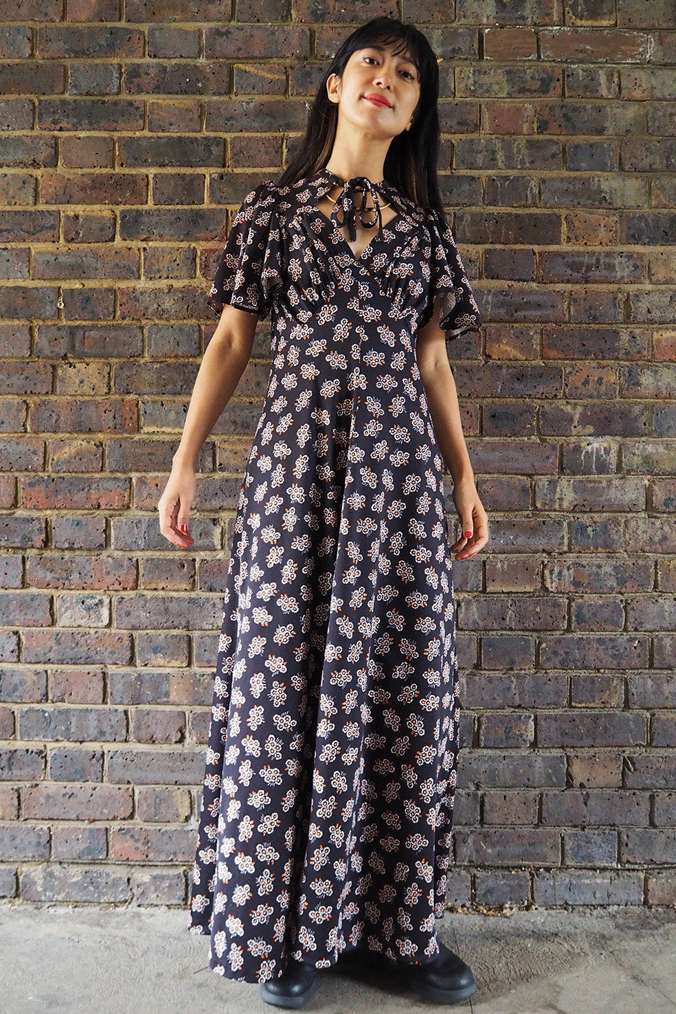 70's Leygil of London Maxi Dress | Floral UK Vintage