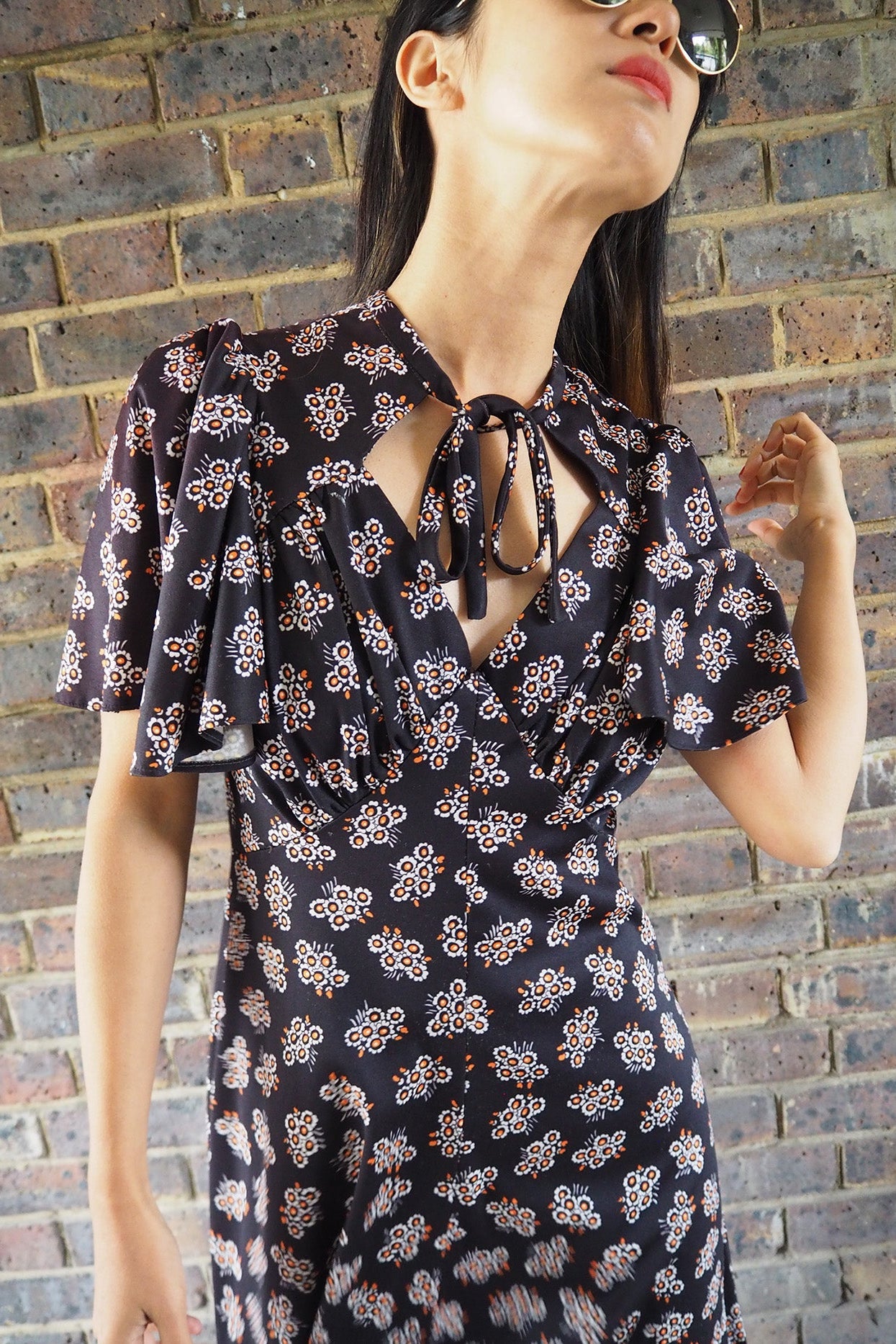 70's Leygil of London Maxi Dress | Floral UK Vintage