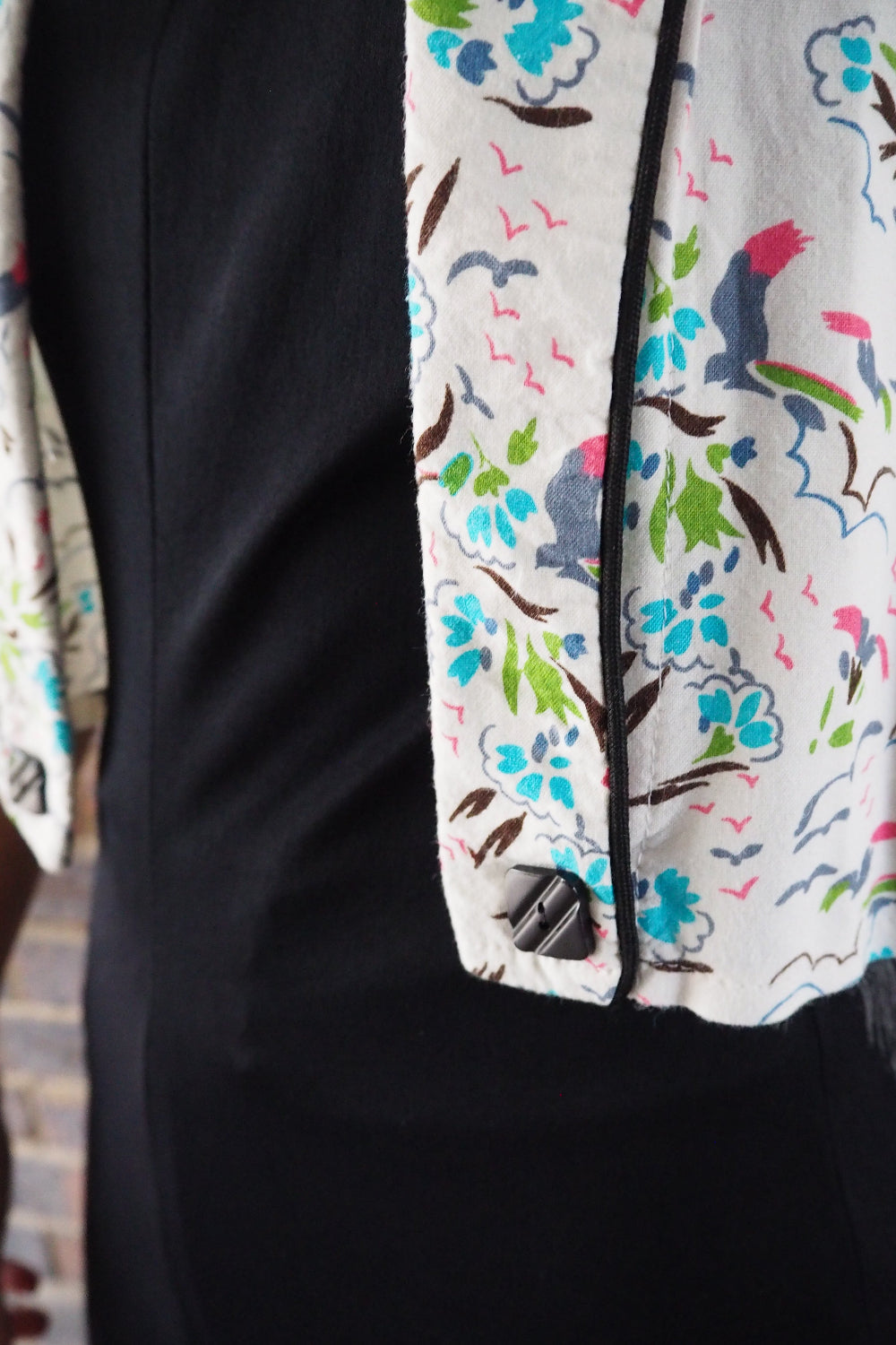 50's Style Botanical Bird Bolero Jacket