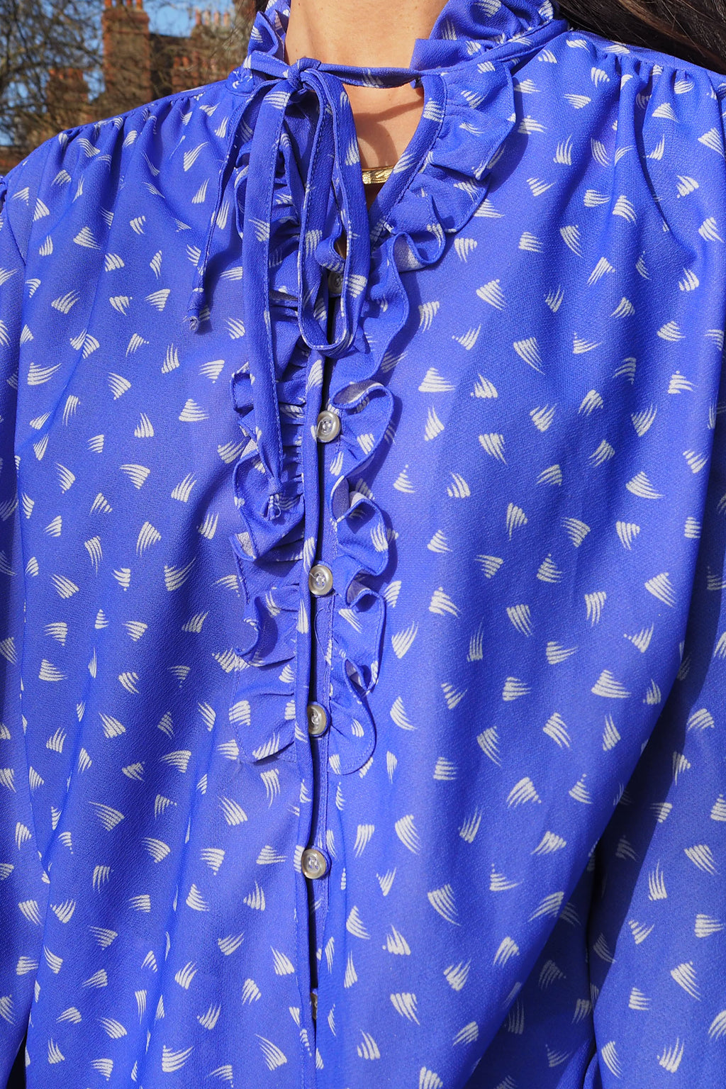 70's-80's Blue Violet Two-Piece Set