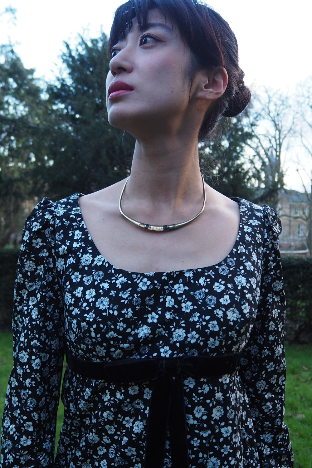 QUAD Floral Maxi Dress Made in England 60s