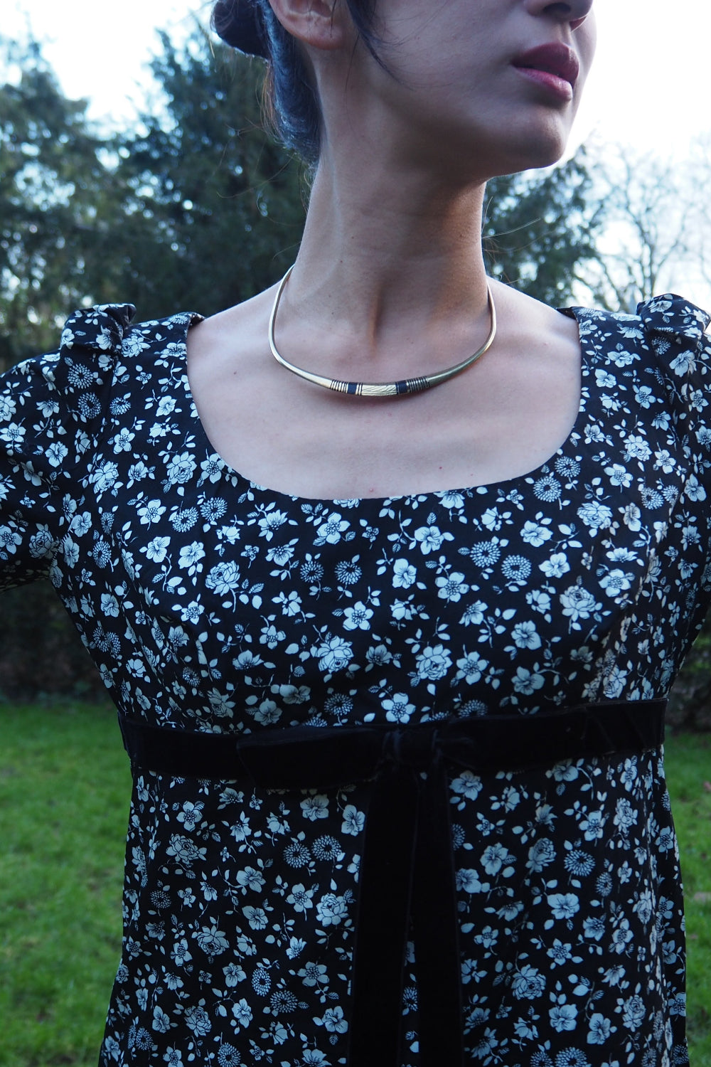 QUAD Floral Maxi Dress Made in England 60s