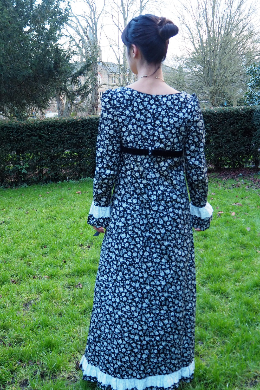 QUAD Floral Maxi Dress Made in England 60s