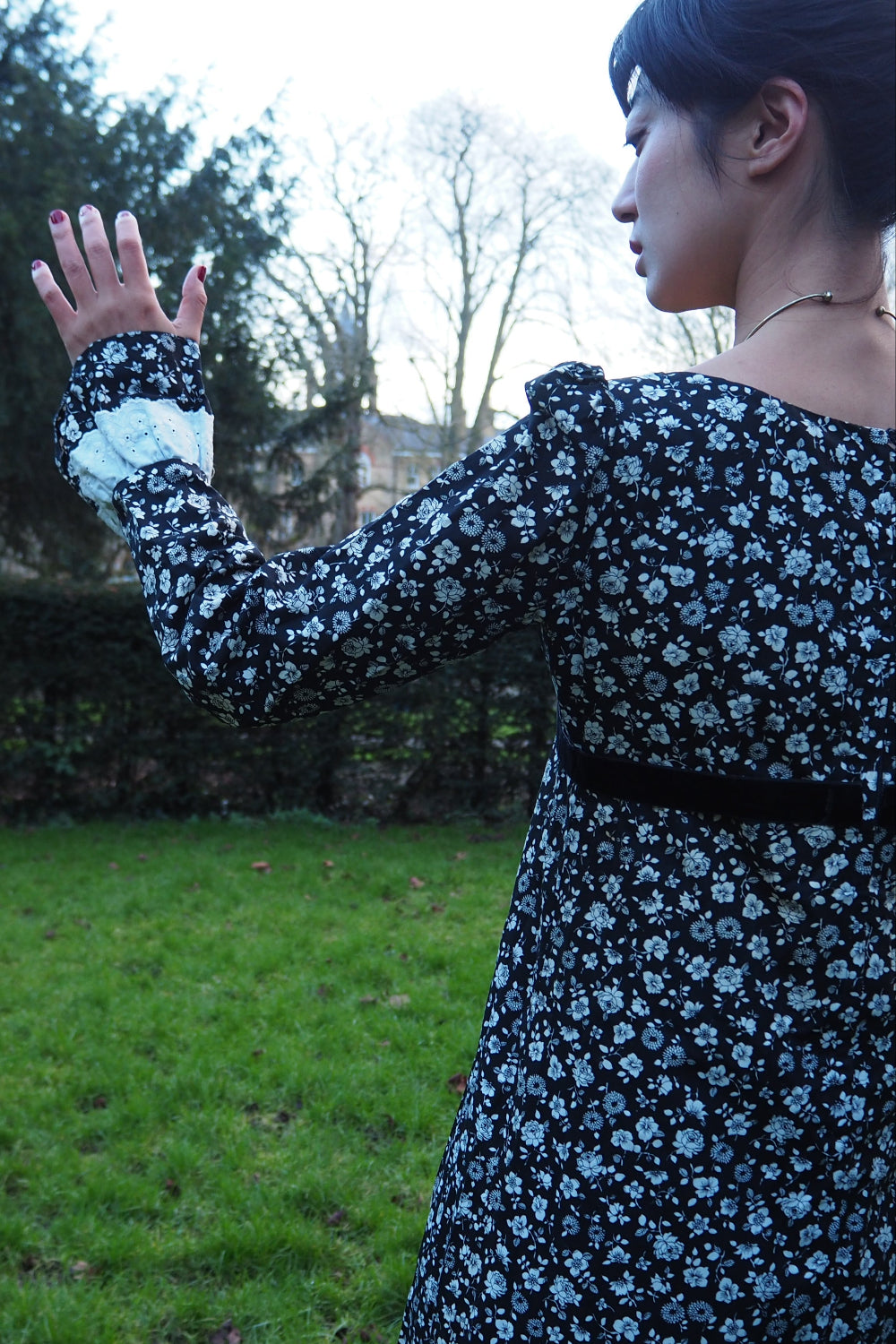 QUAD Floral Maxi Dress Made in England 60s