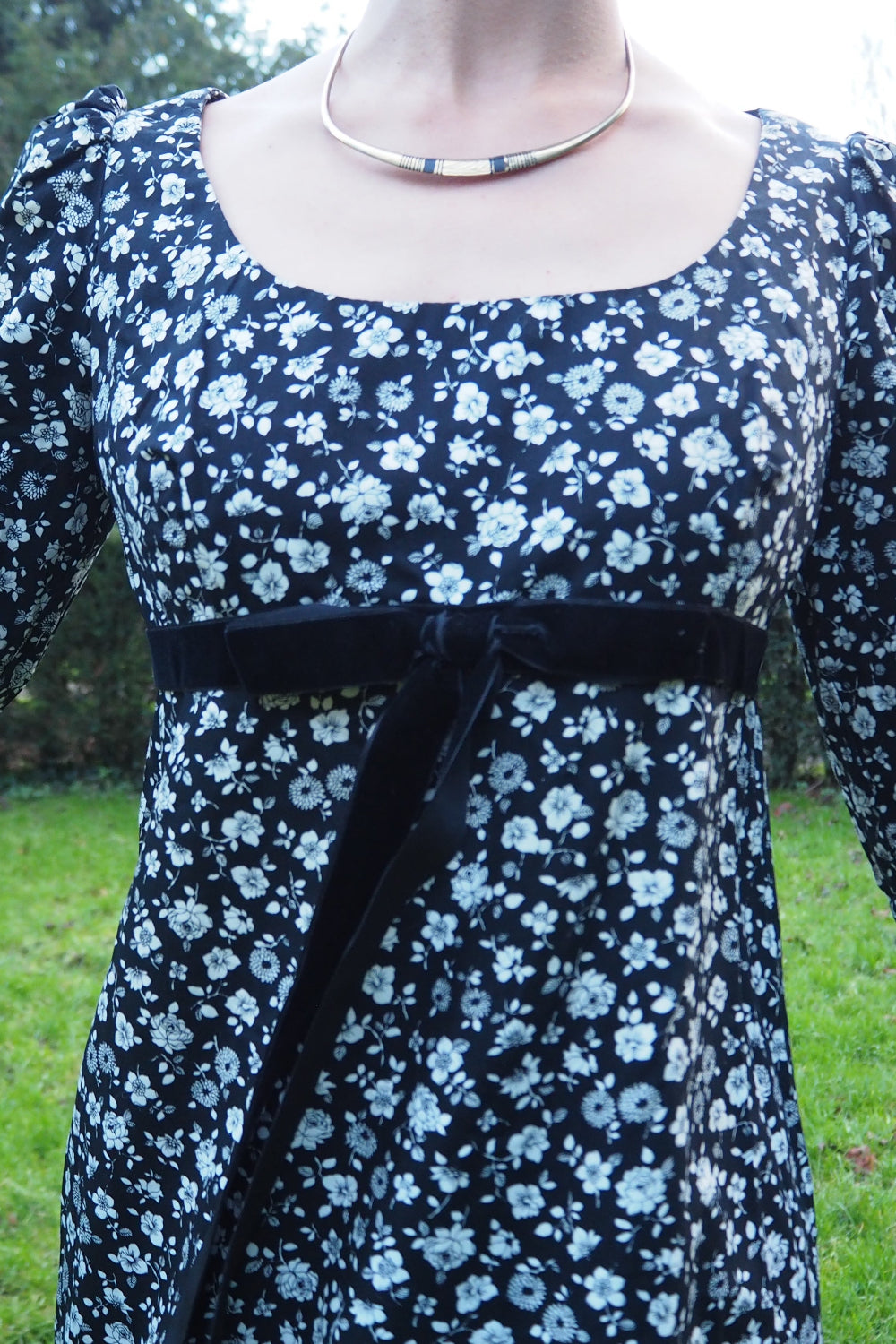 QUAD Floral Maxi Dress Made in England 60s