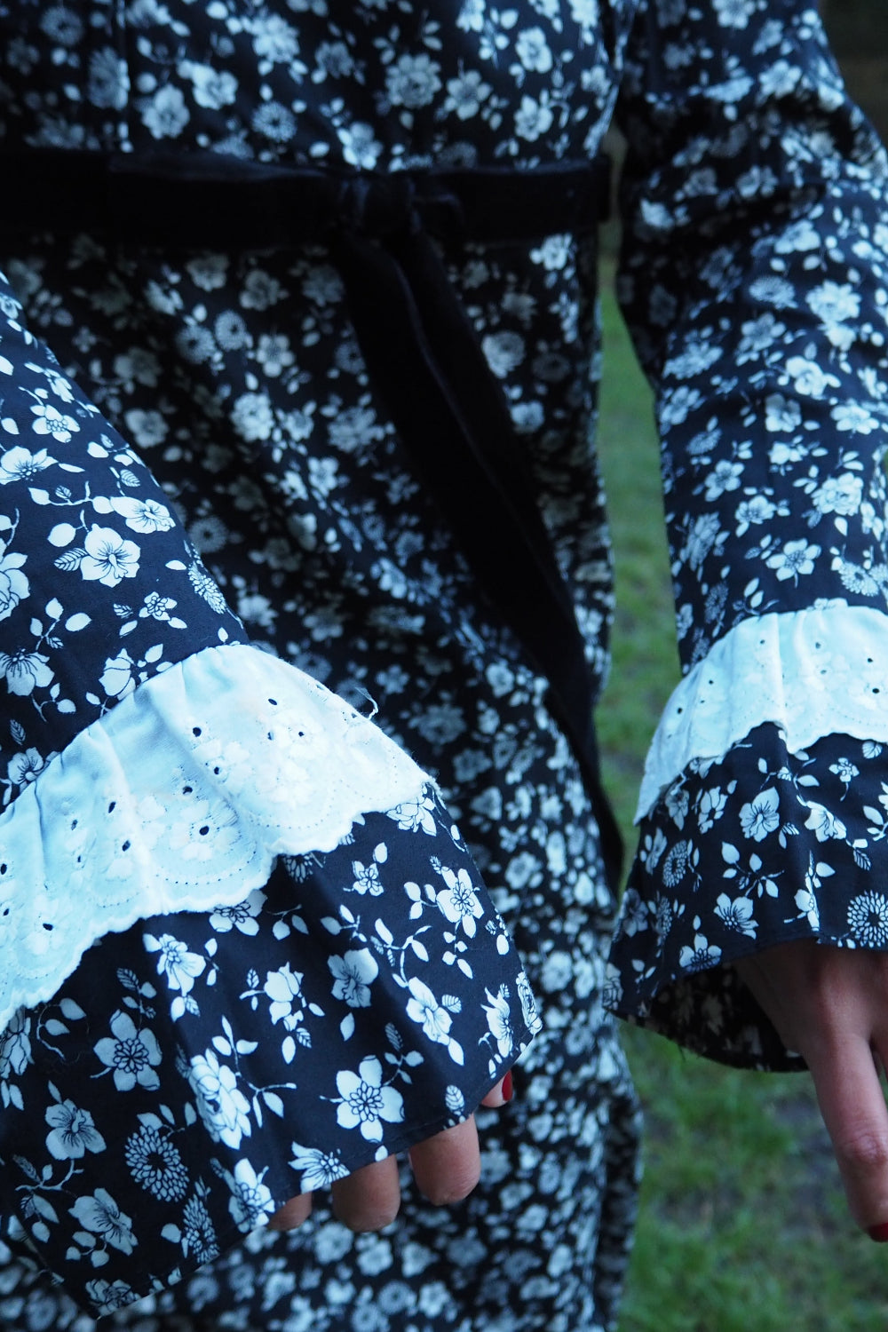 QUAD Floral Maxi Dress Made in England 60s