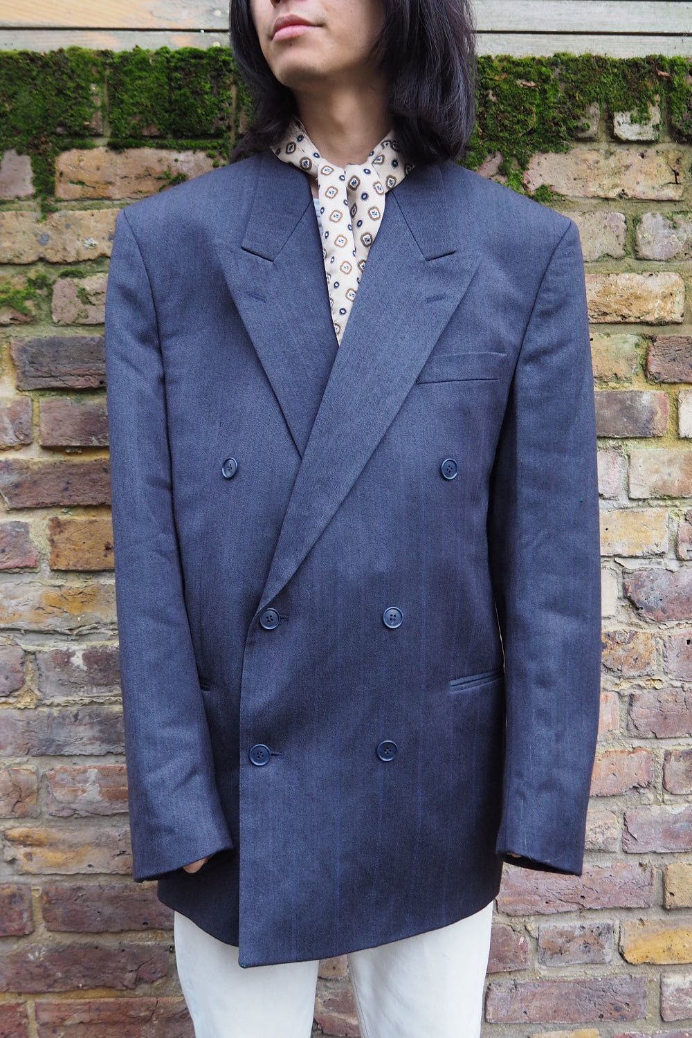 Yves Saint Laurent Vintage Pinstripe Double-Breasted Jacket