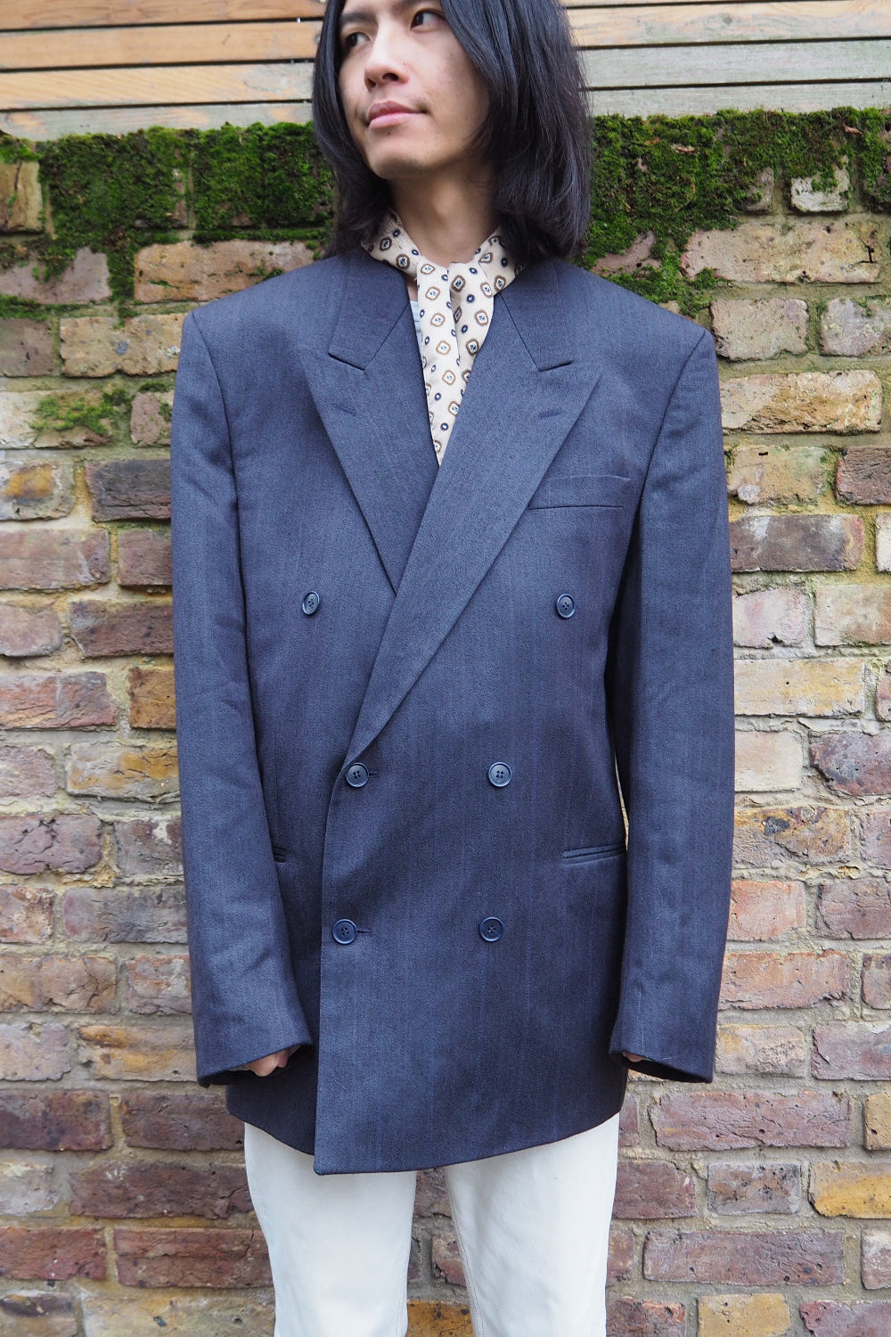 Yves Saint Laurent Vintage Pinstripe Double-Breasted Jacket