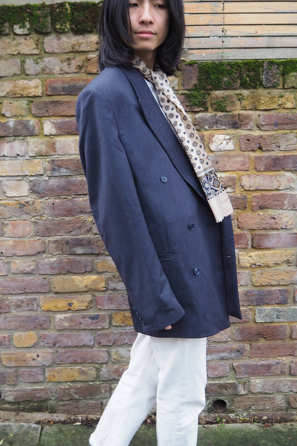 Yves Saint Laurent Vintage Pinstripe Double-Breasted Jacket