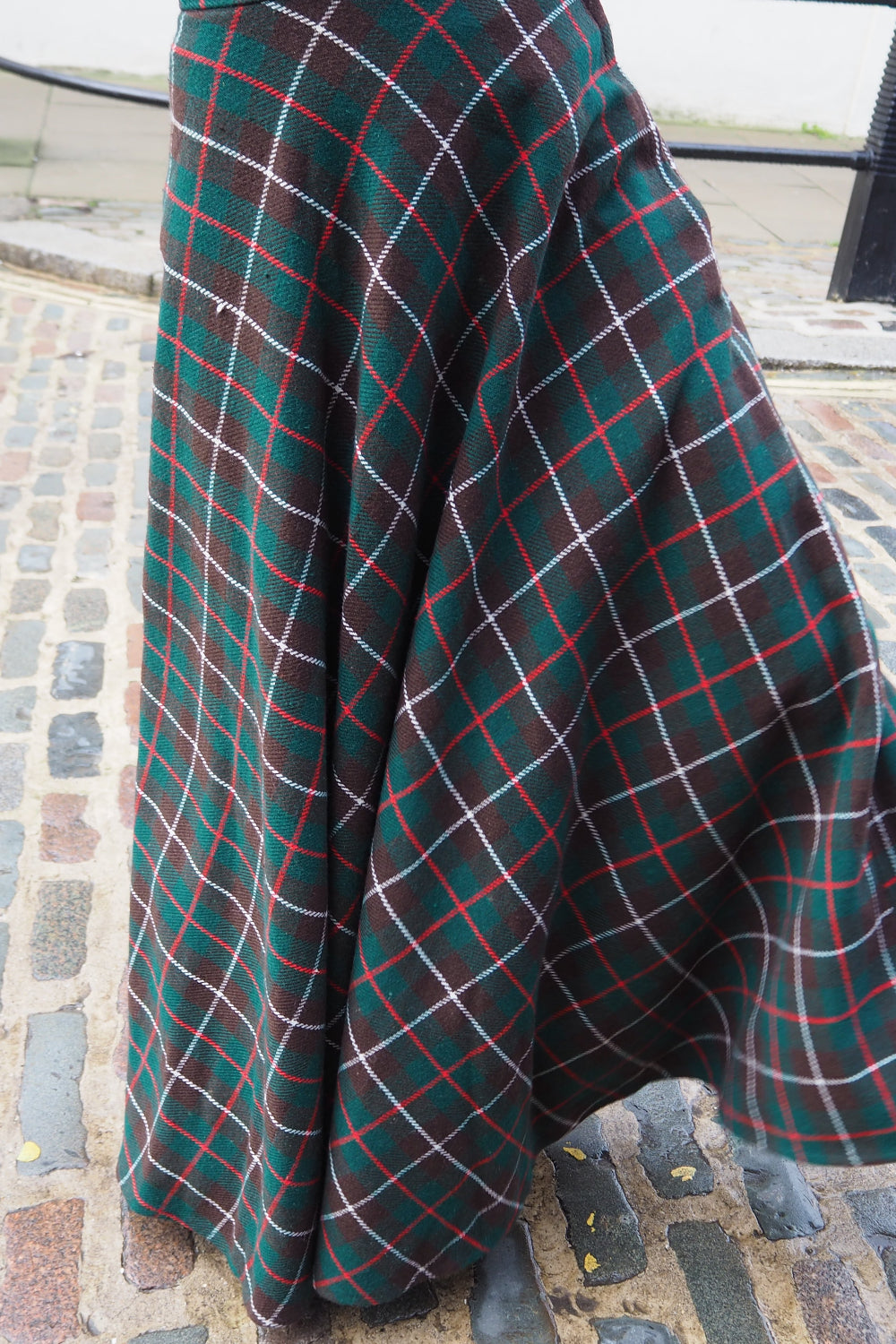Scottish Tartan Check Long Skirt