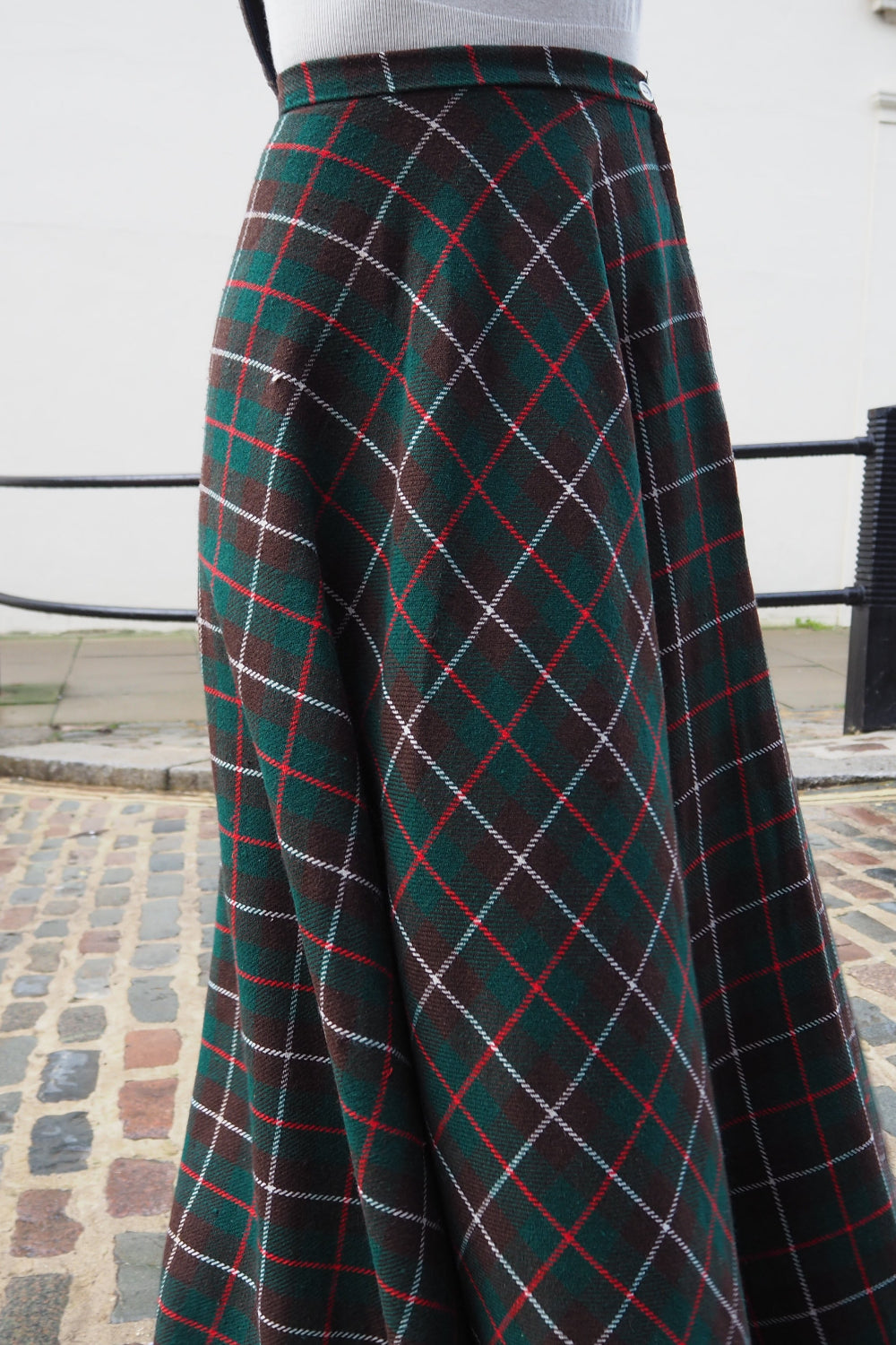 Scottish Tartan Check Long Skirt