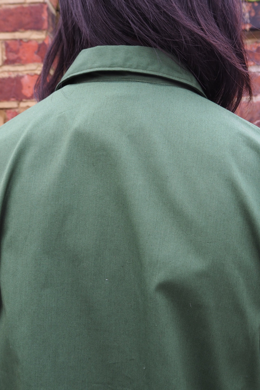 70s Deadstock French Toggle Button Kahki Work Shirt - Ferjane