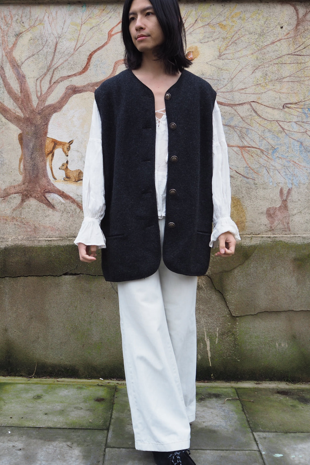 70s Austrian Tyrolean Wool Vest - Litza