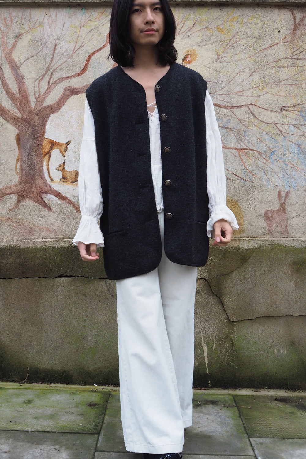 70s Austrian Tyrolean Wool Vest - Litza