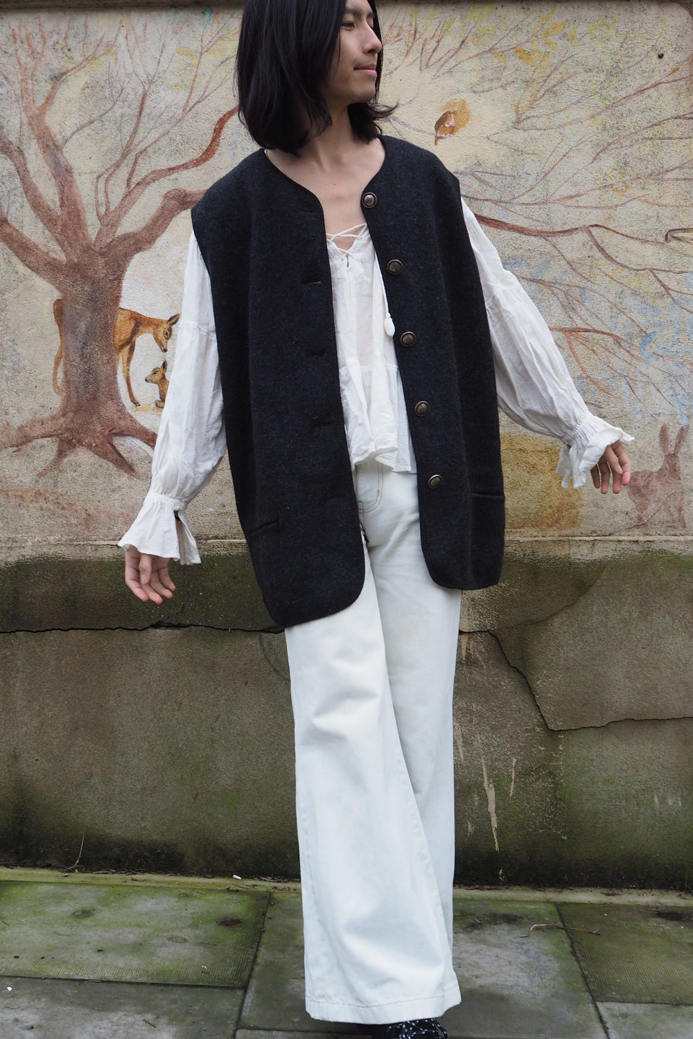 70s Austrian Tyrolean Wool Vest - Litza