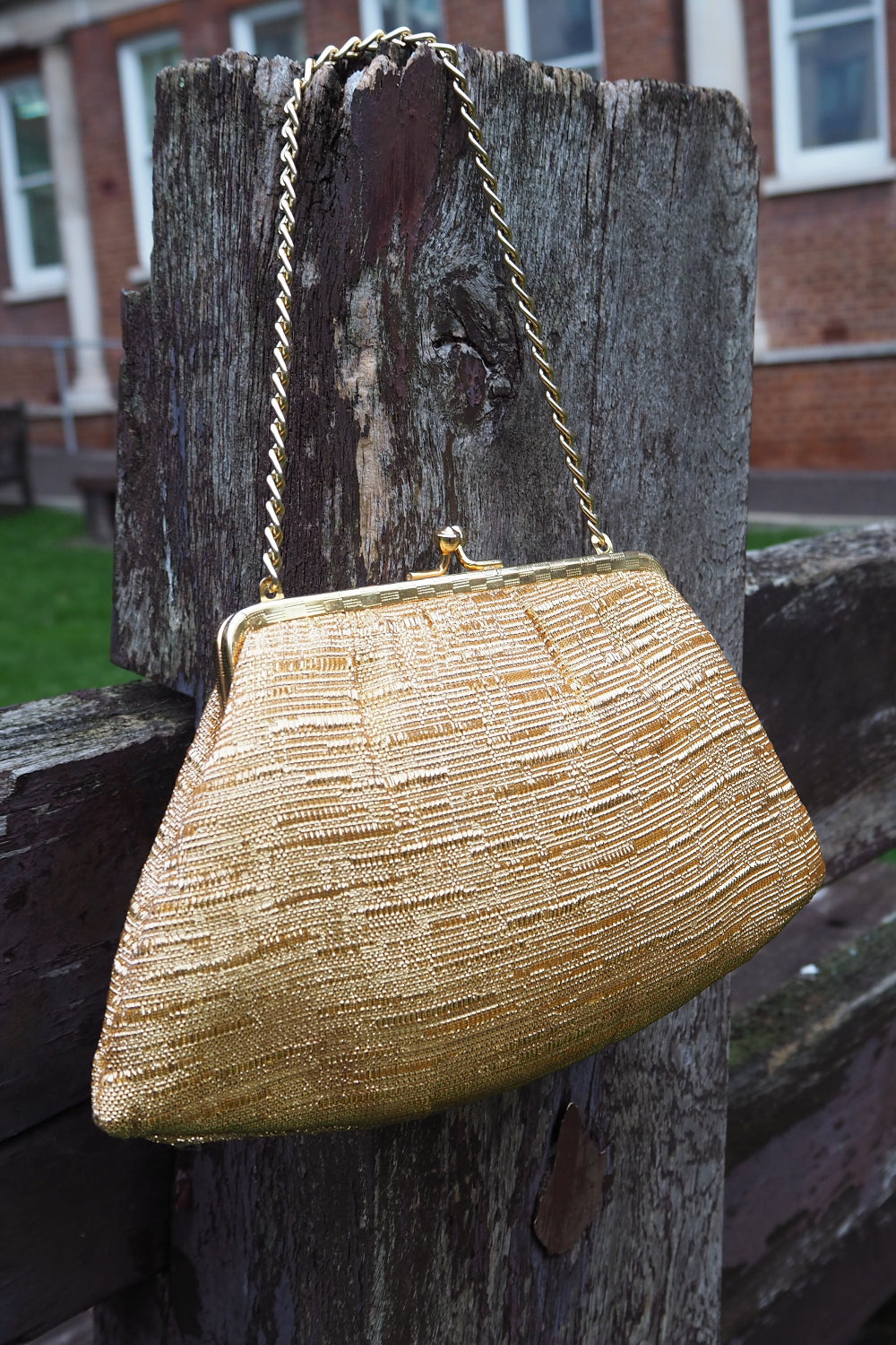 50s Gold mini clasp purse with flapper vibes