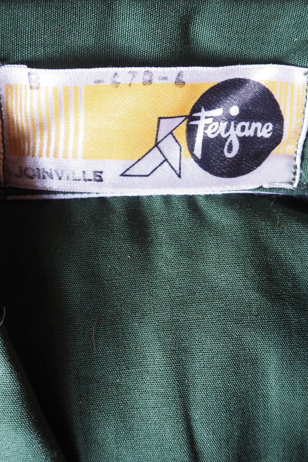 70s Deadstock French Toggle Button Kahki Work Shirt - Ferjane