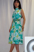 50's-60's Montigo Bay Floral Dress Green