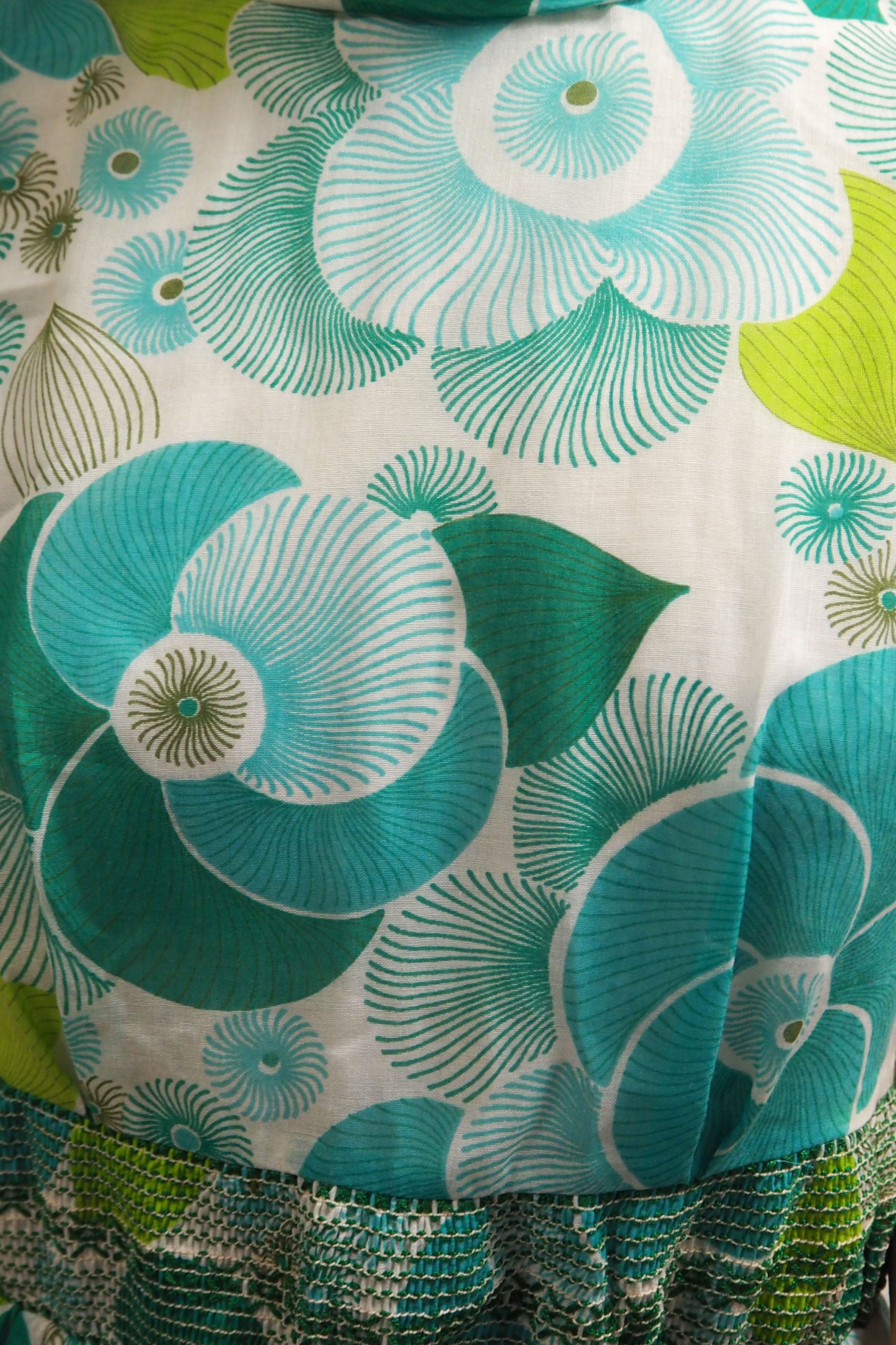 50's-60's Montigo Bay Floral Dress Green